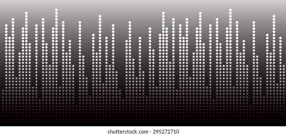 Sound waves oscillating glow black light, Abstract technology background. Vector.