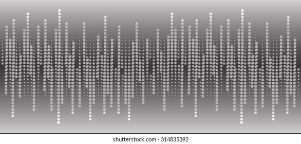 Sound waves oscillating glow black light, Abstract technology background. Vector.