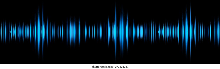 Sound waves oscillating glow blue light, Abstract technology background. Vector. infographics. wave