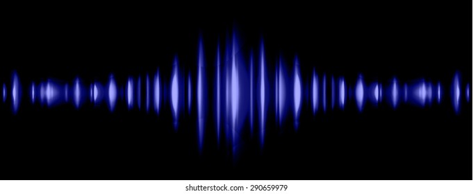 Sound waves oscillating glow blue light, Abstract technology background. Vector. infographics