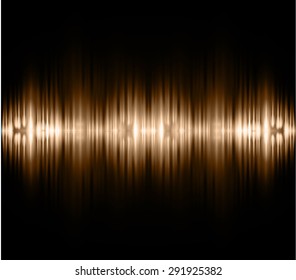 Sound waves oscillating glow brown light, Abstract technology background. Vector. infographics