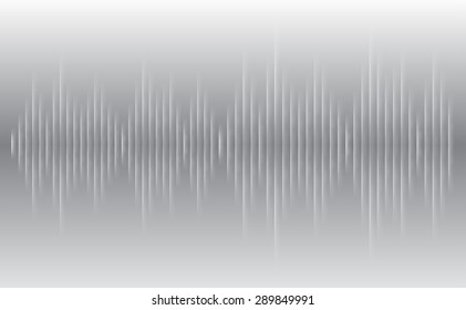Sound waves oscillating glow gray light, Abstract technology background. Vector.