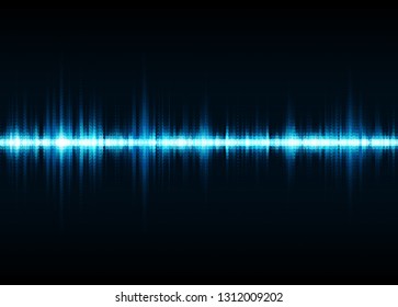 Sound waves oscillating glow light. Abstract technology background