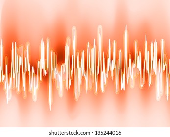 Sound waves oscillating glow light. EPS 8 vector file included