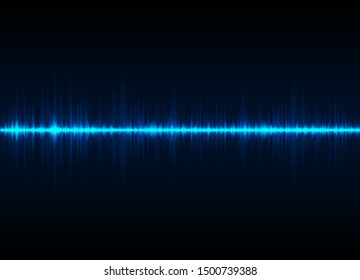 Sound waves oscillating glow light