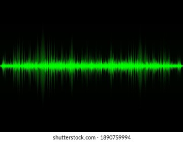 Sound waves oscillating glow light