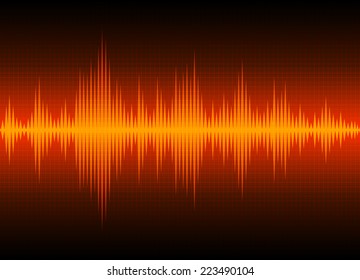 ondas sonoras que oscilan la luz de brillo, fondo de tecnología abstracta - Vector
