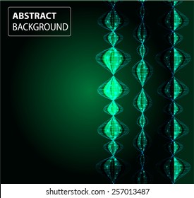 Sound waves oscillating glow light, green Abstract technology background. Vector. Technology background set for computer graphic website internet and business. text box. Brochure. card.