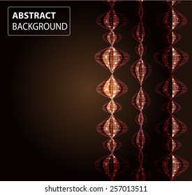 Sound waves oscillating glow light, brown Abstract technology background. Vector. Technology background set for computer graphic website internet and business. text box. Brochure. card.