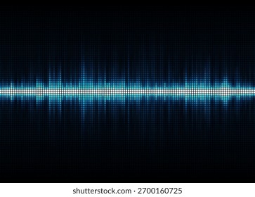 Ondas sonoras que oscilan la luz del resplandor. Antecedentes de tecnología Abstractas
