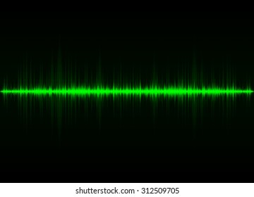 Sound waves oscillating glow light, Abstract technology background - Vector