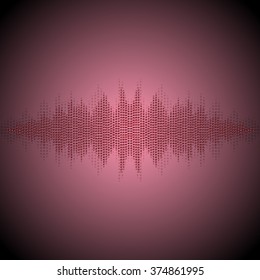 Sound waves oscillating - illustration vector