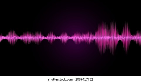 Sound waves of oscillating light. Earthquake wave and Music industry Concept. Vector illustration.