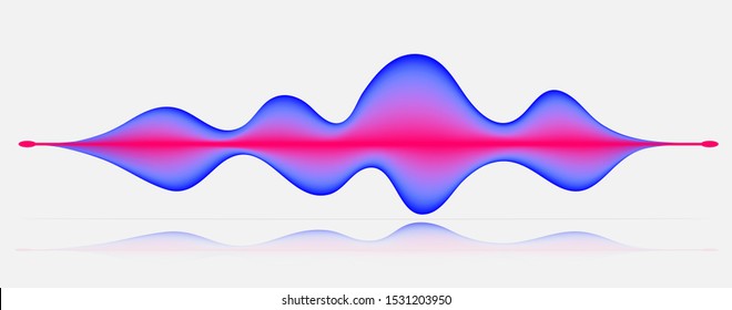 Sound waves oscillating motion sound radio wave technology on white background. Abstract background vector.