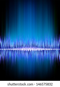 Sound waves oscillating on black background. EPS 8 vector file included