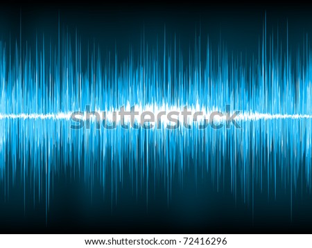 Sound waves oscillating on black background. EPS 8 vector file included