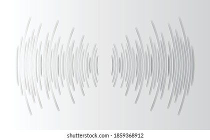 Sound waves oscillating white light vector