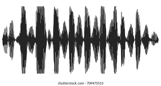 Sound Waves Recording Speech, Reverb, Vector Icon Speech Synthesizer, Spectrogram Of Acoustic Waves