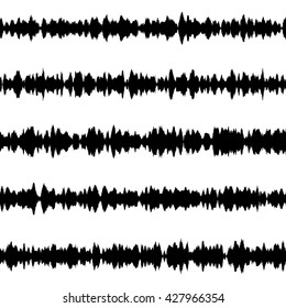 Sound waves set. Audio equalizer technology, pulse musical. EPS 10 vector file included