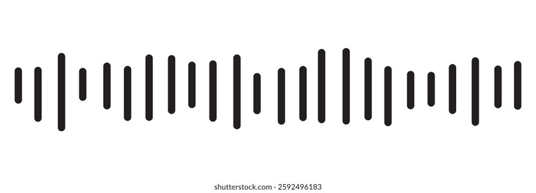 Sound waves set. Modern sound equalizer. Radio wave icons. Volume level symbols