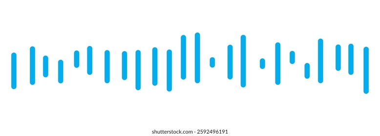 Sound waves set. Modern sound equalizer. Radio wave icons. Volume level symbols