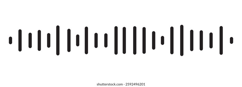 Sound waves set. Modern sound equalizer. Radio wave icons. Volume level symbols