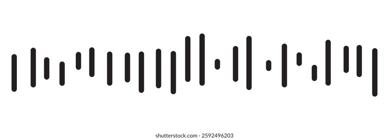 Sound waves set. Modern sound equalizer. Radio wave icons. Volume level symbols