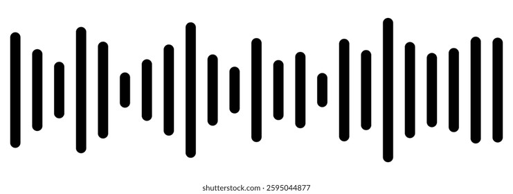 Sound waves set. Modern sound equalizer. Radio wave icons. Volume level symbols. The sound wave set. Sound waves for voice message. Audio wave icon. Waveform pattern for music player, Recording music.