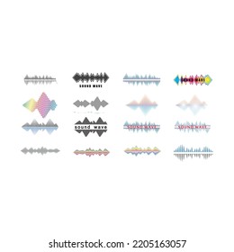 Soundewellen setzen Vektorgrafik-Icon-Design ein