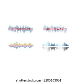 Soundewellen setzen Vektorgrafik-Icon-Design ein