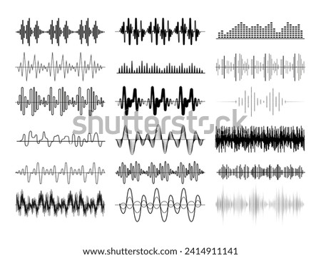 Sound waves silhouette vector art
