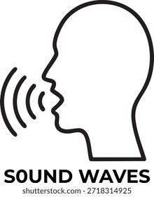 Perfil de icono de voz de ondas de sonido