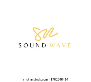ondas de sonido y letras de sw, sencillas y atractivas