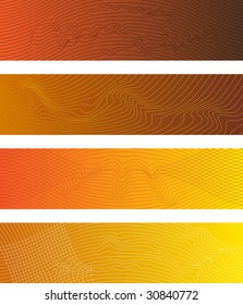 Sound Waves in Three Dimensional Field (all stroke widths are editable)