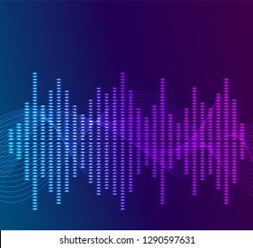 Sound waves vector abstract - graphic equalizer vector background for different joyful events. Illustration eps 10 can be used, music brochure layout page, cover magazine, booklet 