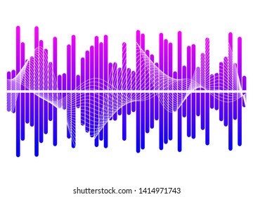 Sound waves vector abstract - graphic equalizer vector background for different joyful events. Illustration eps 10 can be used, music brochure layout page, cover magazine, booklet 