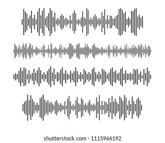 Sound waves vector icon illustration design template