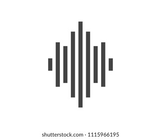 Sound waves vector icon illustration design template