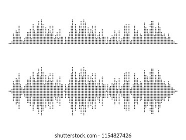 Sound waves vector icon illustration design template