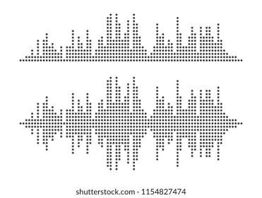 Sound waves vector icon illustration design template