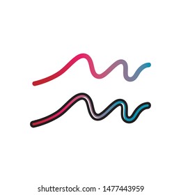 Sound waves vector, icon illustration
