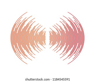 Sound waves vector illustration