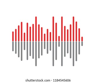 Sound waves vector illustration