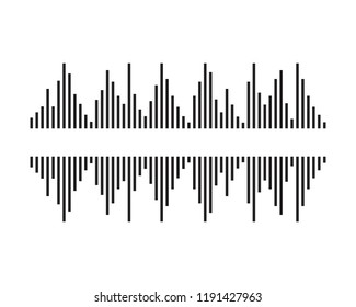 Sound waves vector illustration