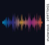Sound waves vector illustration design template