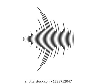 Sound waves vector illustration design template