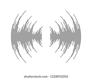 Sound waves vector illustration design template