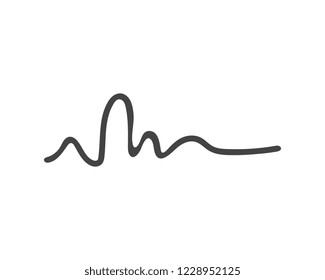 Sound waves vector illustration design template