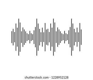 Sound waves vector illustration design template