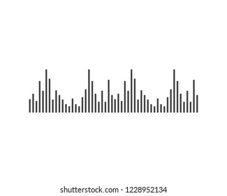 Sound waves vector illustration design template